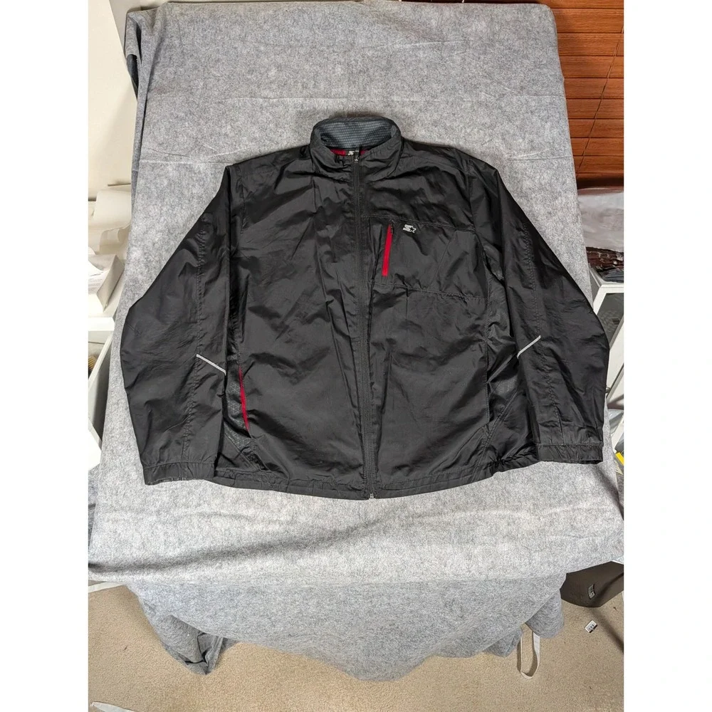 Starter‎ Black Lightweight Full Zip Jacket Men's Athletic Windbreaker